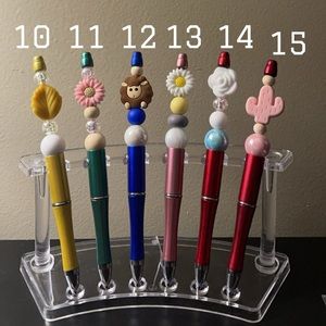 Writing pen artisan beaded custom handcrafted office stationary